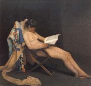 Theodore Roussel The Reading Girl painting